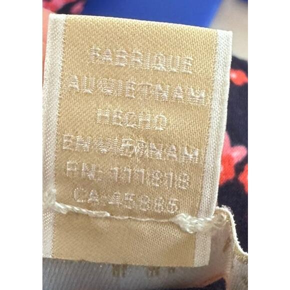 MICHAEL Michael Kors L Short Sleeve Blue Floral Shift Dress Polyester Stretch - Picture 4 of 8